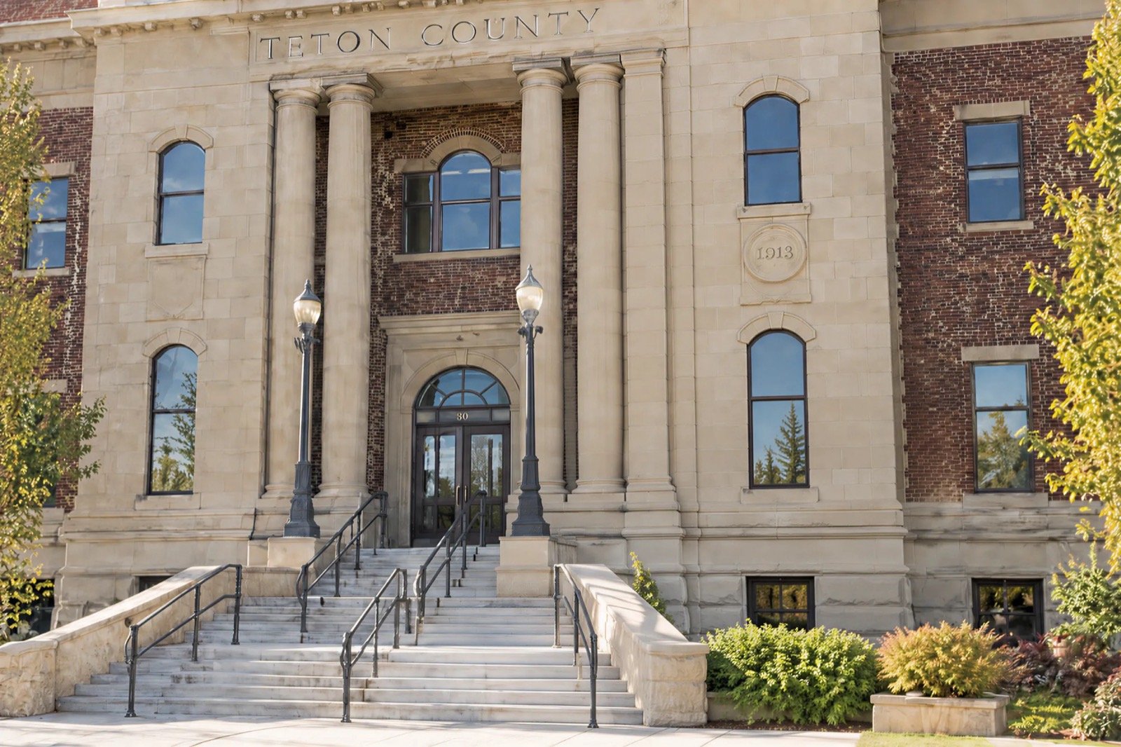 The 1913 Teton County Courthouse in Driggs, Idaho